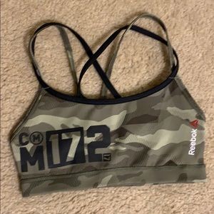Reebok camo sports bra